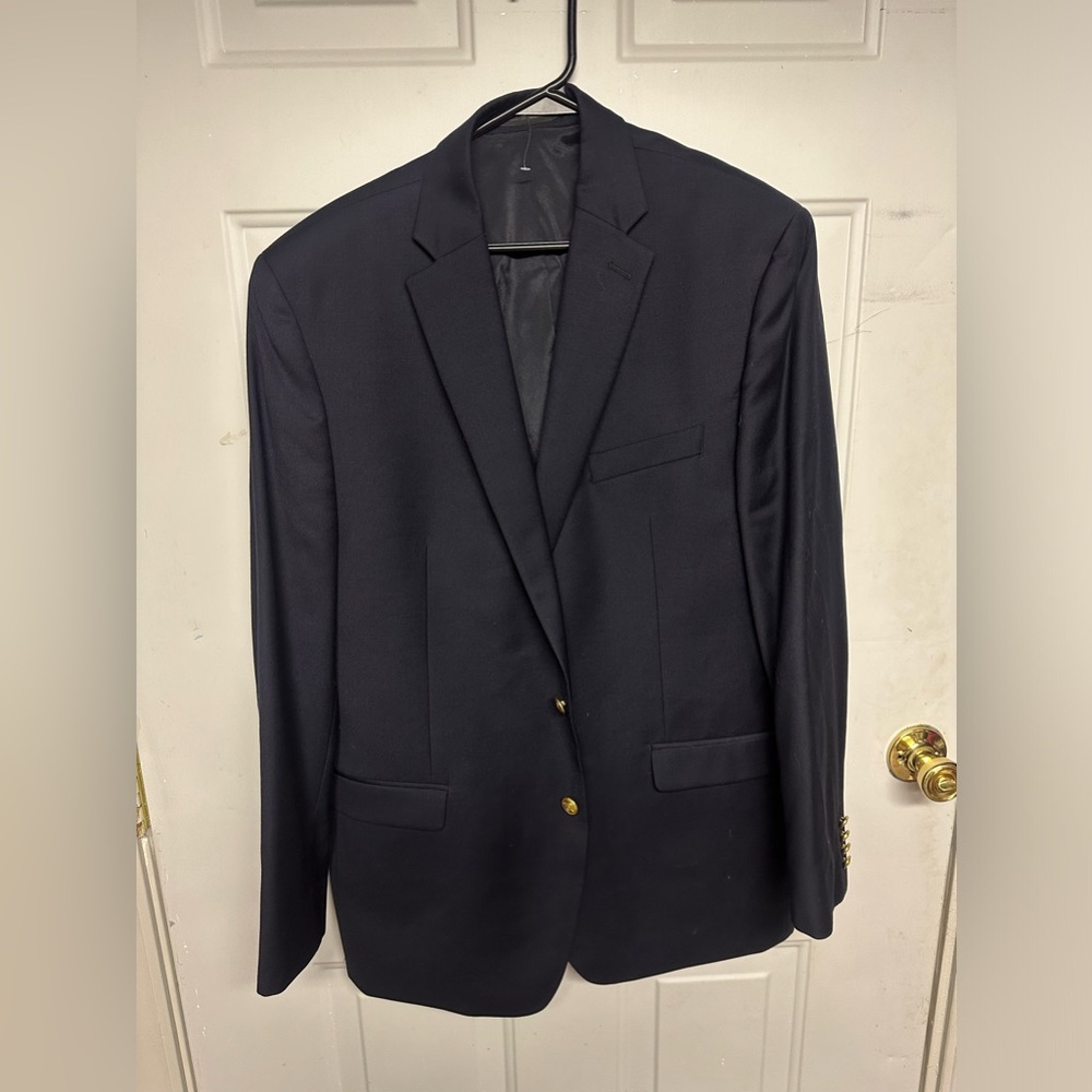 Lauren Ralph Lauren LRL 100% Wool 2 Button Blazer Sport‎ Coat Jacket 44L